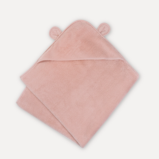 Organic Cotton Hooded Towel For Babies and Toddlers - Pink
