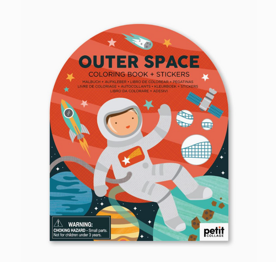 Coloring Book with Stickers: Outer Space