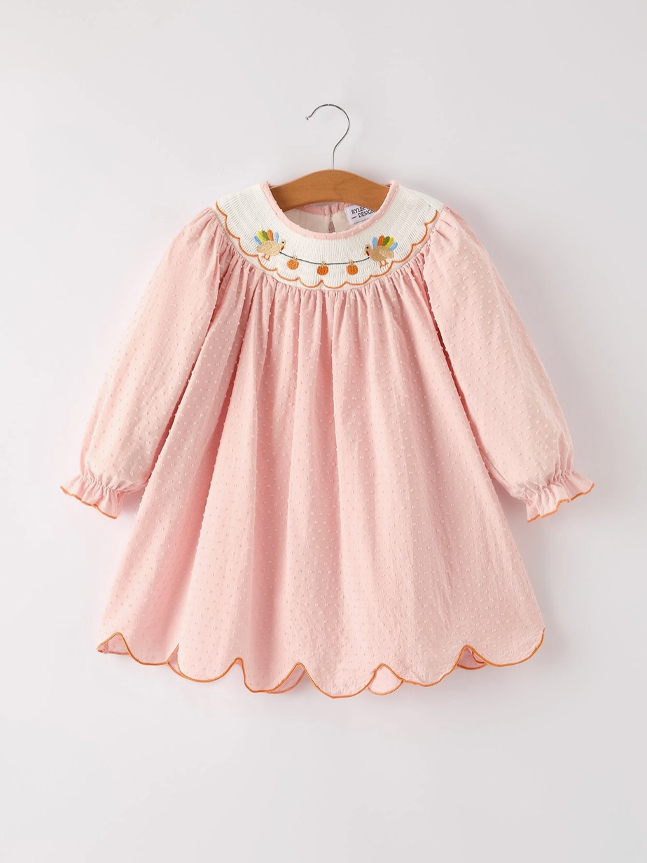 green emerald velvet dress Blue Fall Thanksgiving&Halloween Pumpkin Smock Embroidery Lace Baby Girl Dress 2