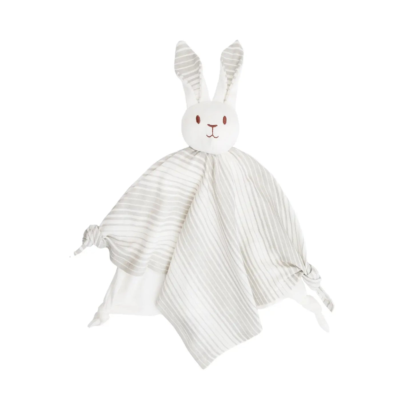 Organic Bunny Blanket Lovey Friend - Grey Ombre Stripe