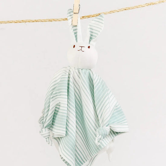 Bunny Blanket Lovey Friend - Sea Breeze Stripe