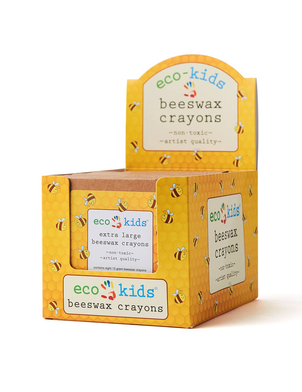 Non-Toxic Beeswax Crayons (Extra Large) - case: Without 12 jumbo pencil sharpeners / With display