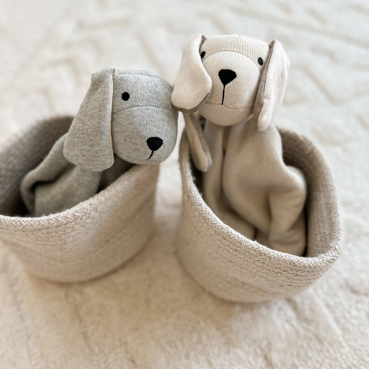 Puppy Dog - Organic Baby Lovey Security Blanket Cuddle Cloth: Natural
