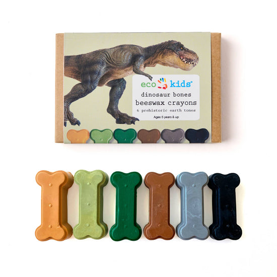 Non-Toxic Beeswax Crayons - Dinosaur Bone - case