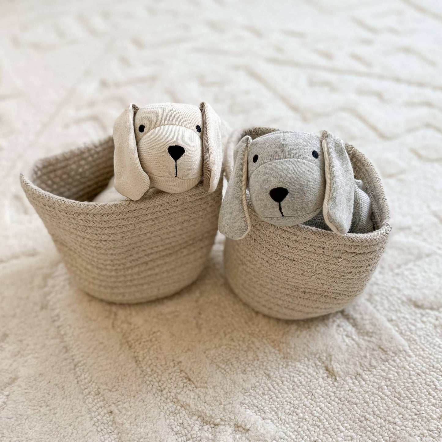Puppy Dog - Organic Baby Lovey Security Blanket Cuddle Cloth: Natural