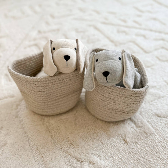 Puppy Dog - Organic Baby Lovey Security Blanket Cuddle Cloth: Natural