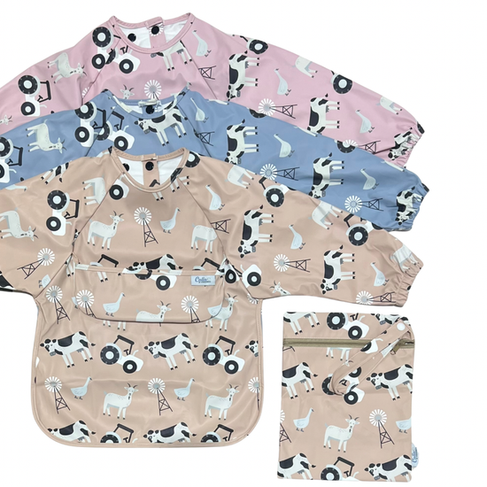 The Grayson Long Sleeve Bib - Farm: Powder Blue