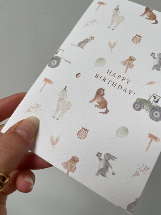 Farmyard Birthday Card | Kids Birthday Card | Farm Card