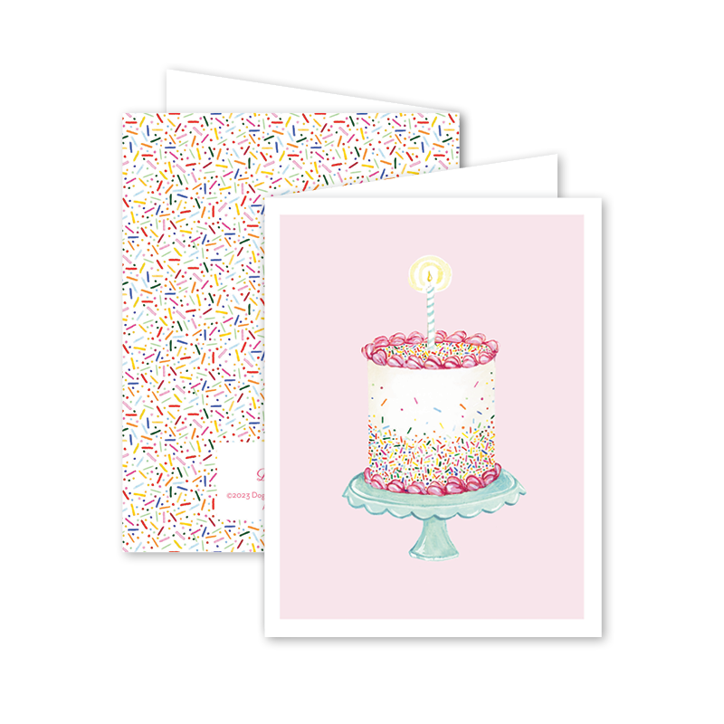 Funfetti Pink Cake: Single Card