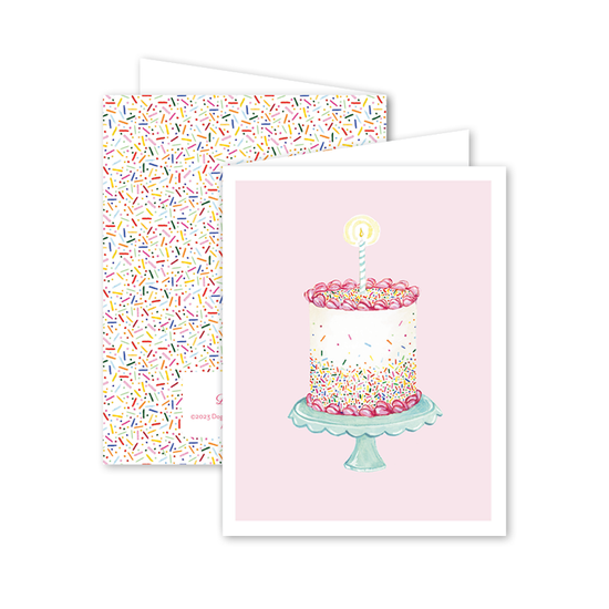 Funfetti Pink Cake: Single Card