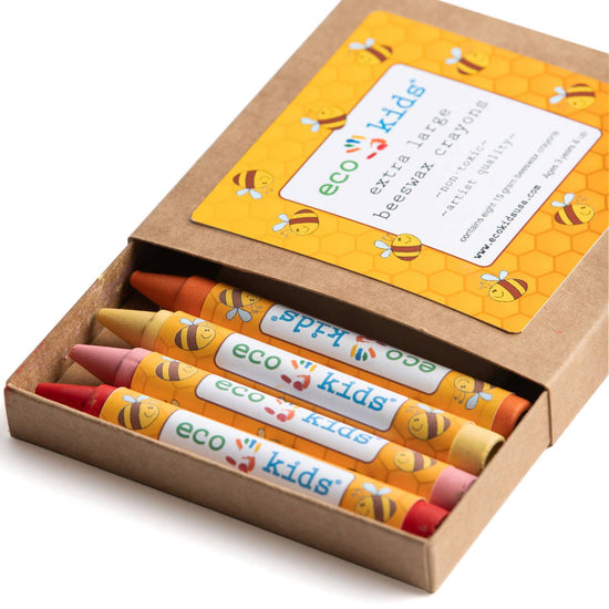 Non-Toxic Beeswax Crayons (Extra Large) - case: Without 12 jumbo pencil sharpeners / With display