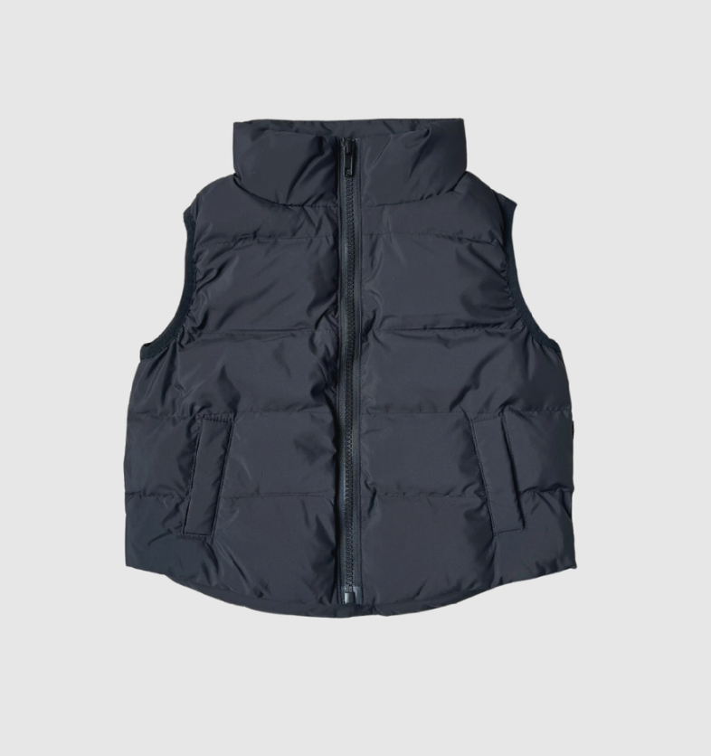Kids Puffer Vest in Black the eden baby