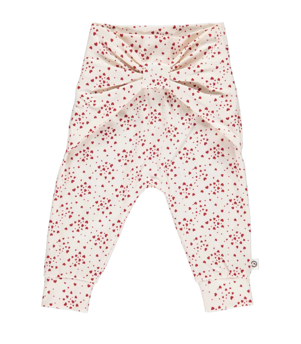 LOVE bow pants with hearts