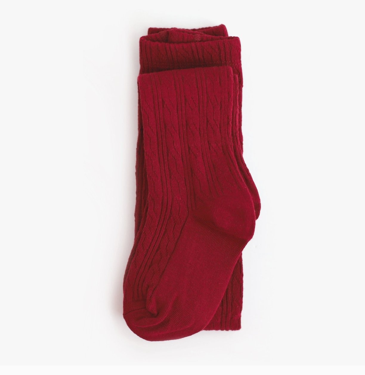 Load image into Gallery viewer, Crimson Cable Knit Tights
