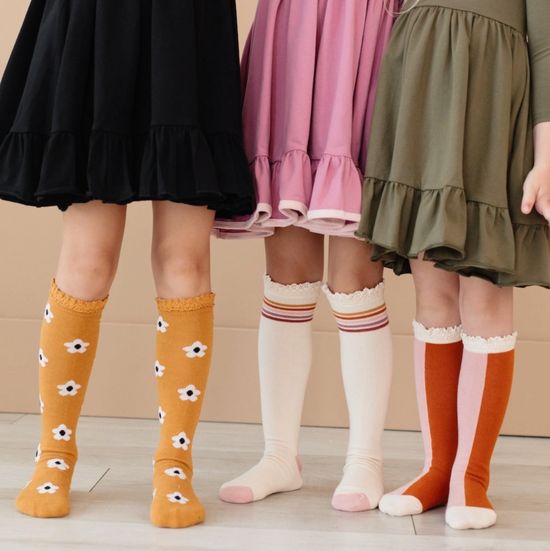 Load image into Gallery viewer, Golden Girl Knee High Sock 3-Pack
