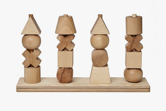 Load image into Gallery viewer, Stacking Montessori Toy Xl Natural
