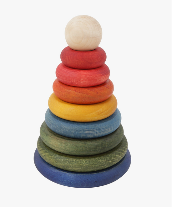 Load image into Gallery viewer, Stacking Montessori Toy Stacker Rainbow
