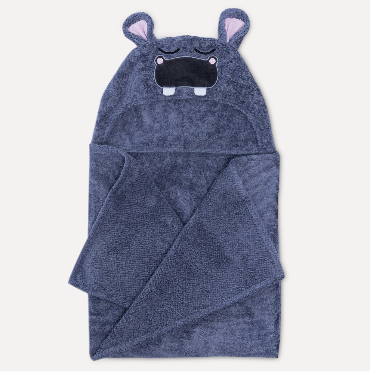 Bamboo Hippo Hooded Towel For Kids