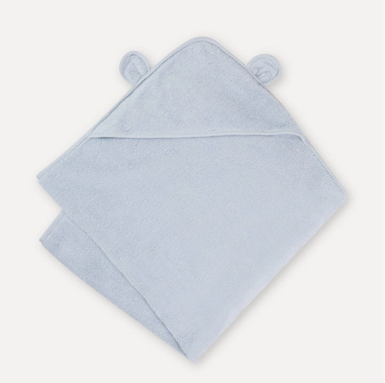 Organic Cotton Hooded Towel For Babies and Toddlers - Blue