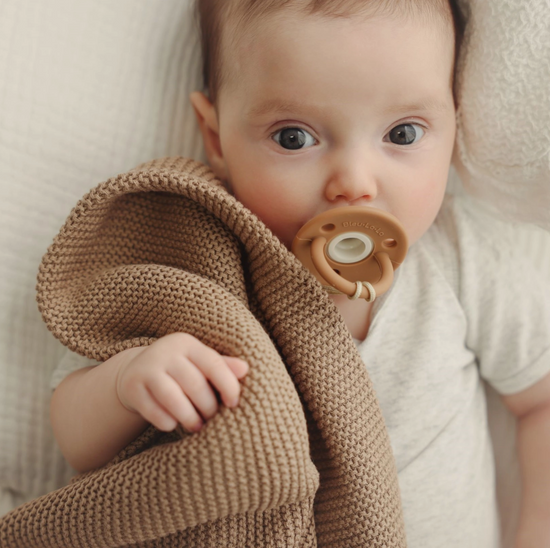 100% Organic Luxury Cotton Swaddle Receiving Baby Blanket - Mocha