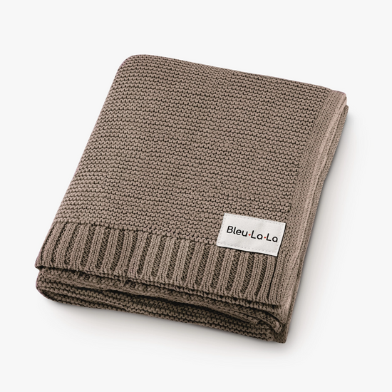 Load image into Gallery viewer, 100% Organic Luxury Cotton Swaddle Receiving Baby Blanket - Mocha
