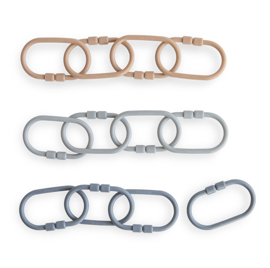 Load image into Gallery viewer, Chain Link Rings - (Natural, Stone, Tradewinds)
