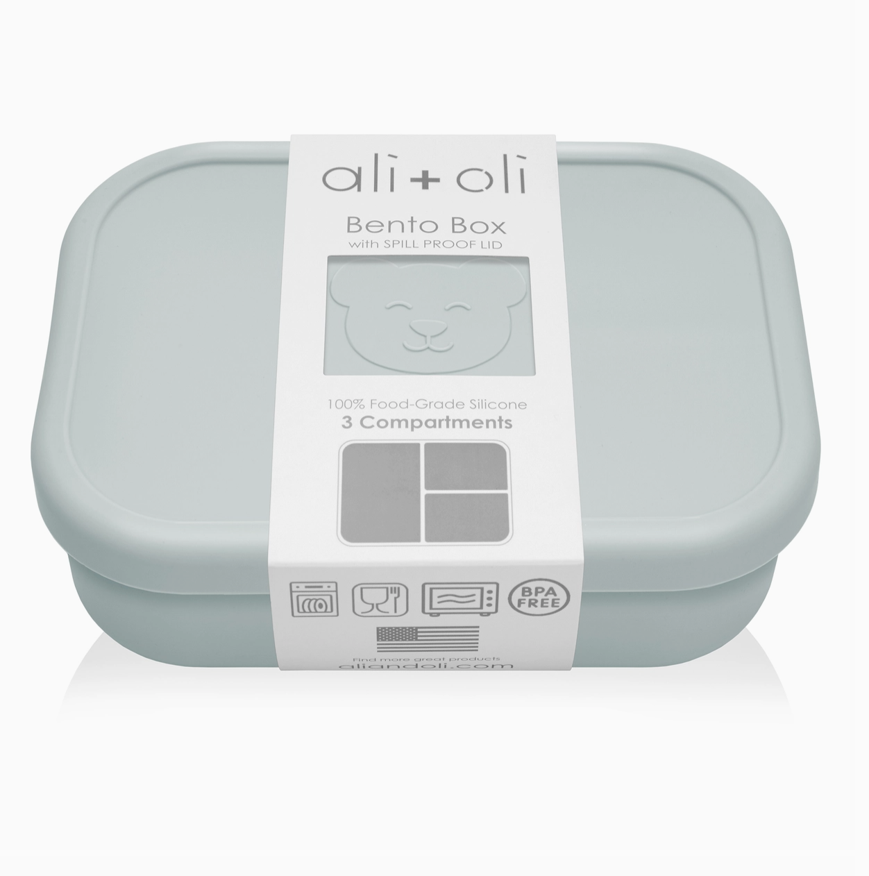 Ali+Oli Leakproof Silicone Bento Box (Dream Blue)