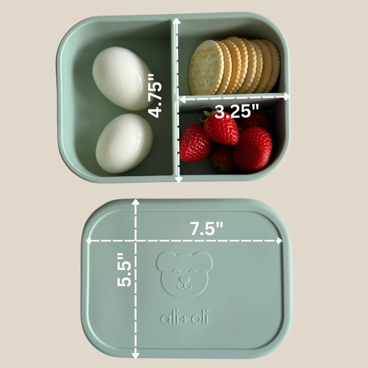 Load image into Gallery viewer, Ali+Oli Leakproof Silicone Bento Box (Pine)
