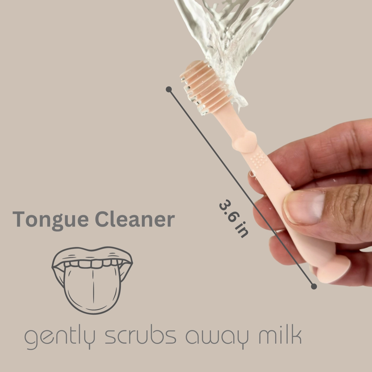 Baby Finger Toothbrush & Tongue Cleaner Oral Set 3m+ (Blush)