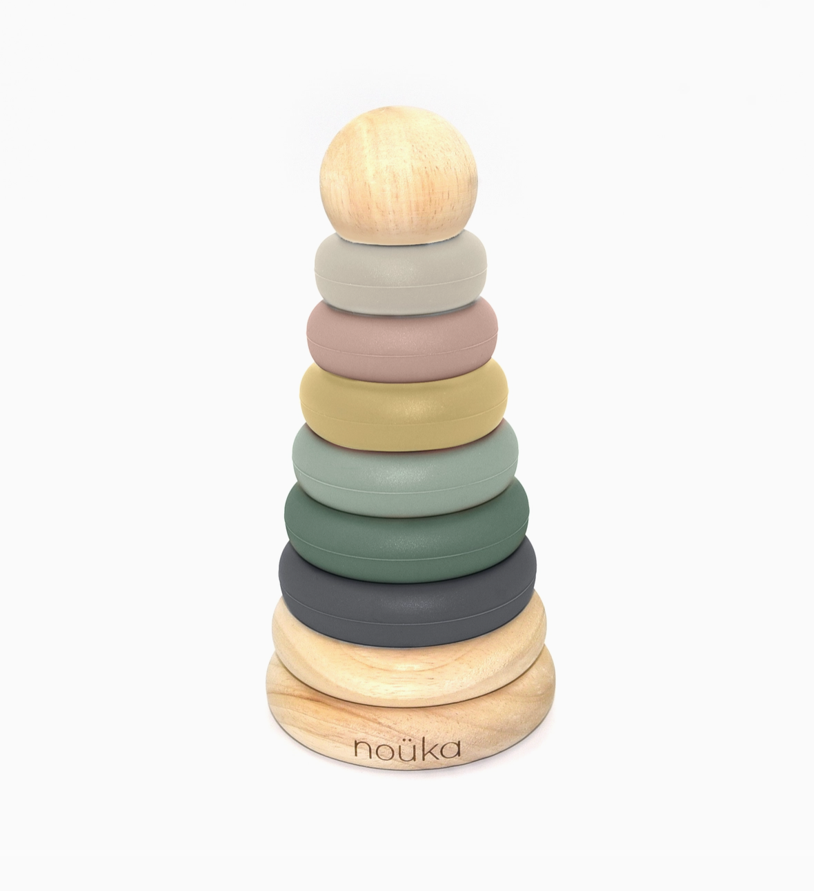 Noüka Wood and Silicone Stacker
