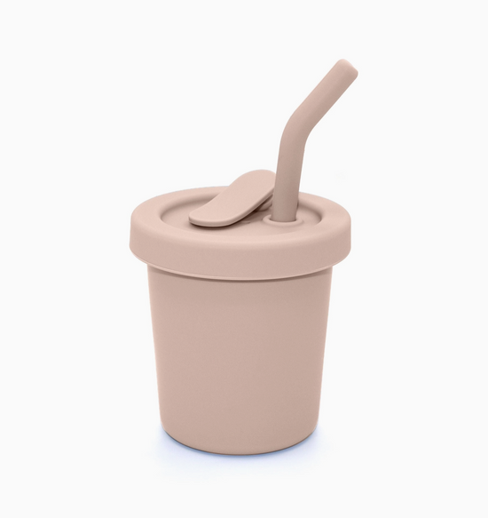 Noüka Silicone Straw Cup 6oz - Soft Blush