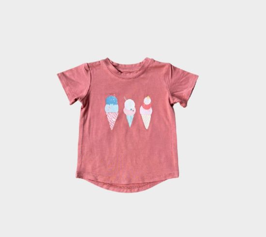 Girl's Bamboo Tee - Icecream