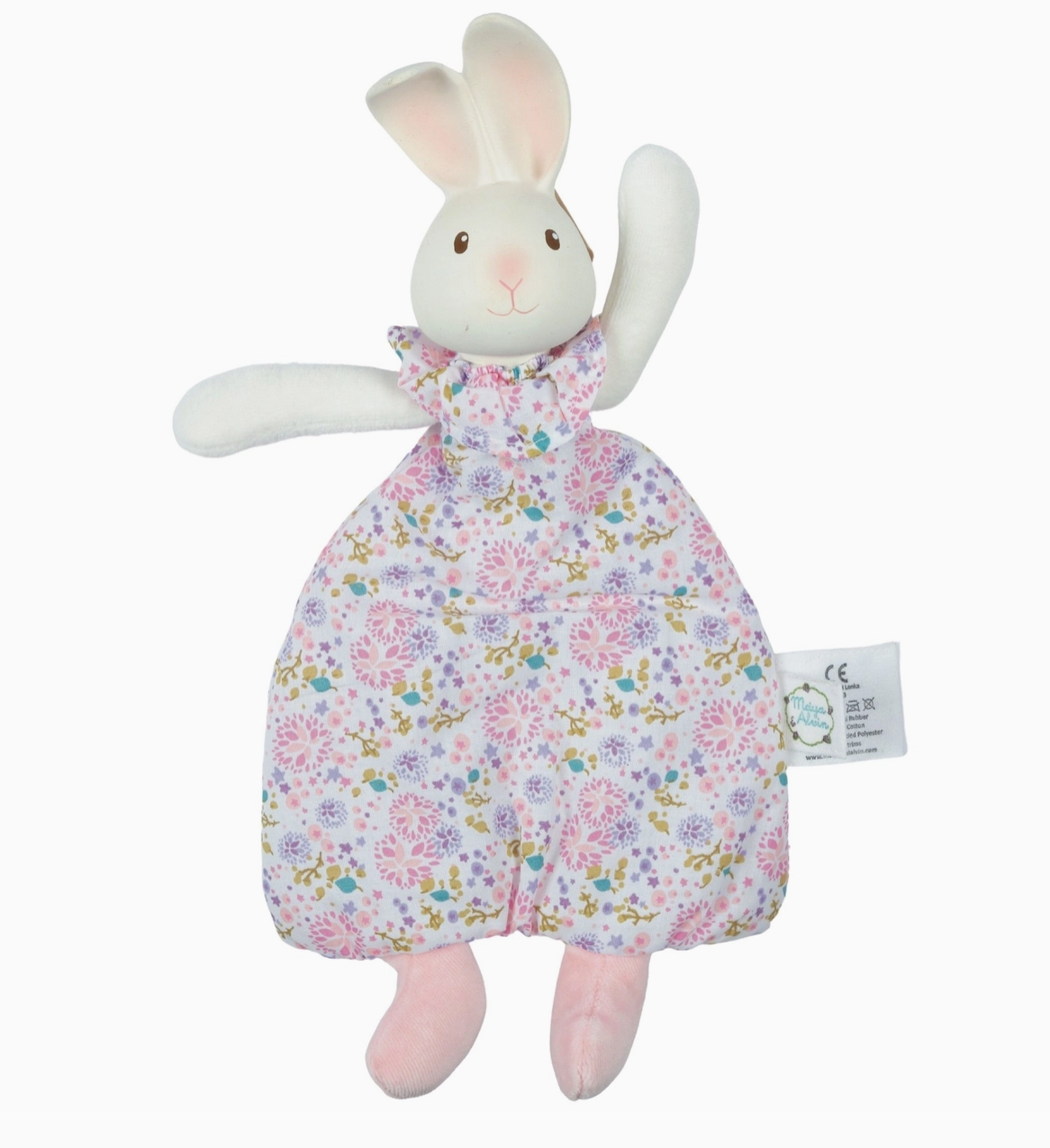 Load image into Gallery viewer, Havah the Bunny Flat Toy with Rubber Head Bunny
