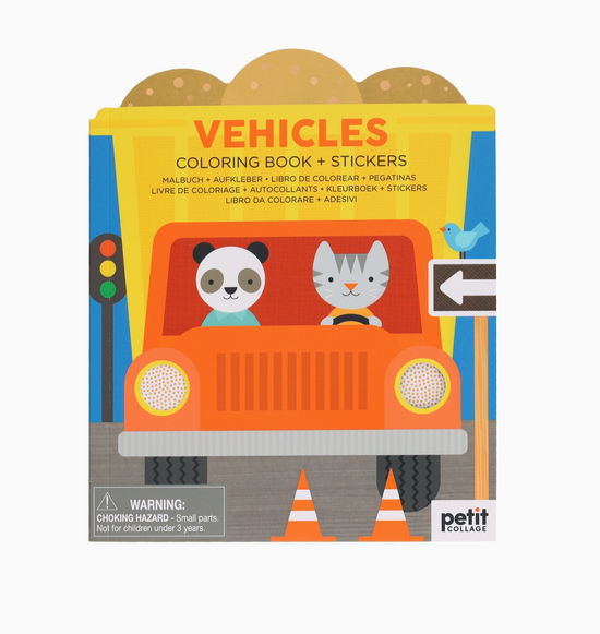 Load image into Gallery viewer, Coloring Book with Stickers: Vehicles
