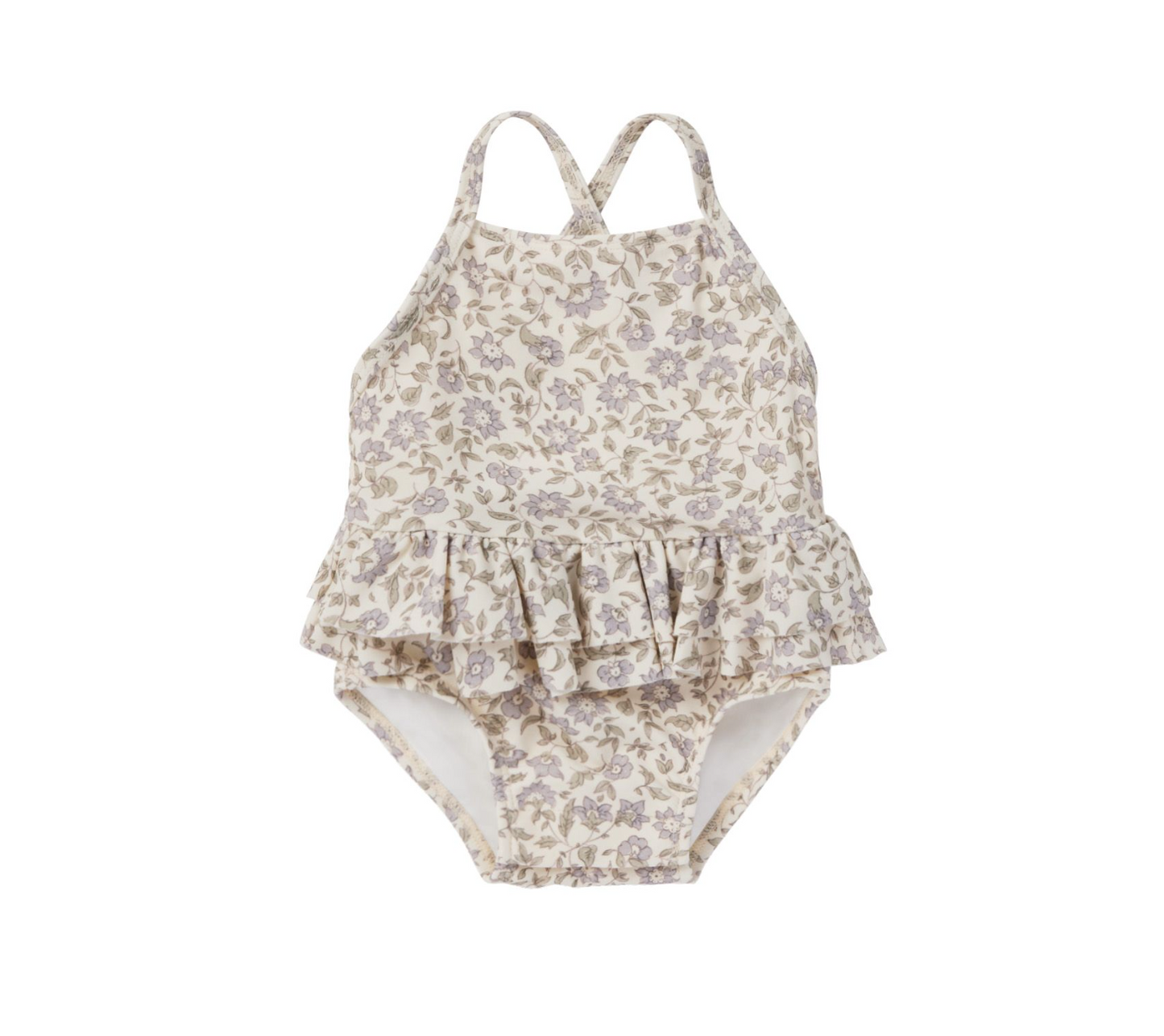 Ruffled One-Piece Swimsuit - French Garden