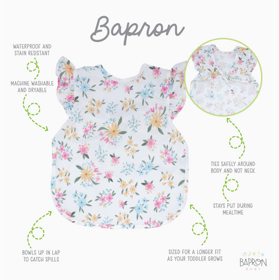 Pastel Floral Flutter Bapron