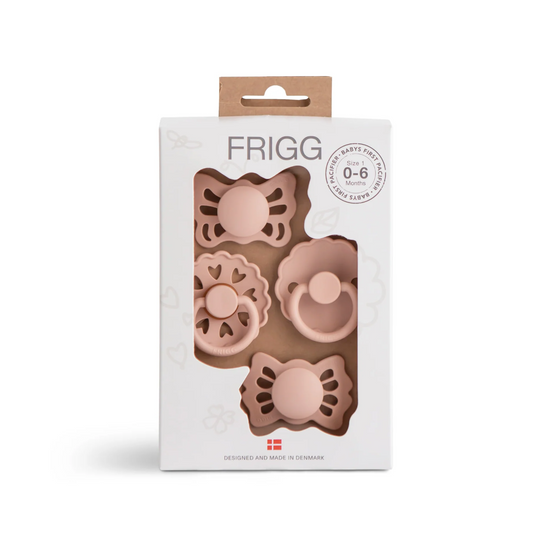 FRIGG Baby's First Pacifier Floral Heart (Blush) 4-Pack