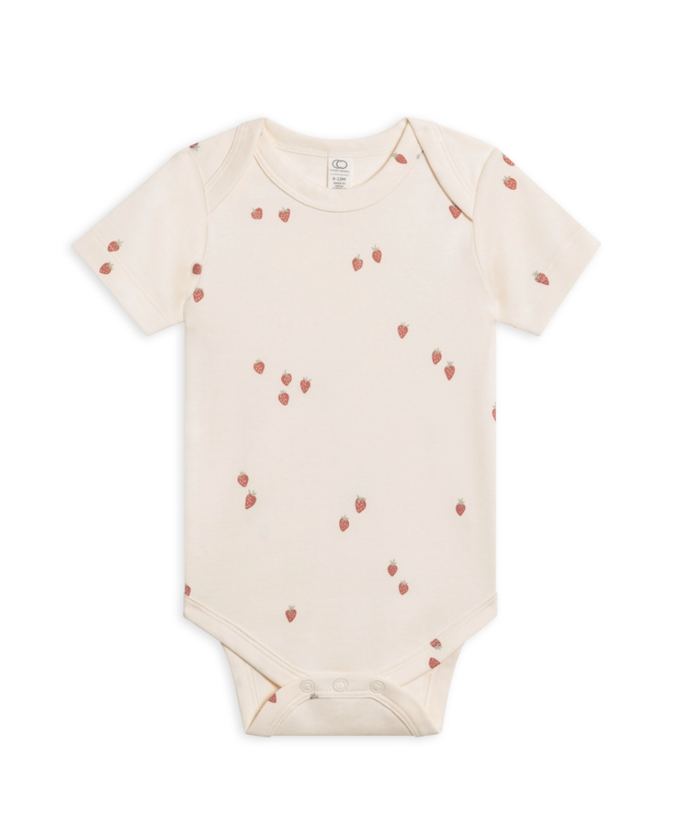 Organic Baby Afton Bodysuit - Strawberry / Berry