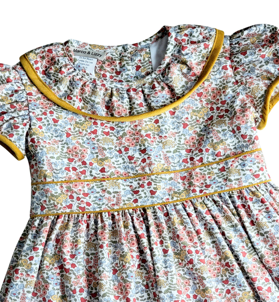 Celine and Lucas Floral Print Girl's Dress