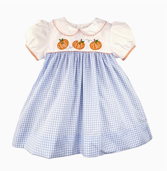 Dress with Pumpkin Appliques