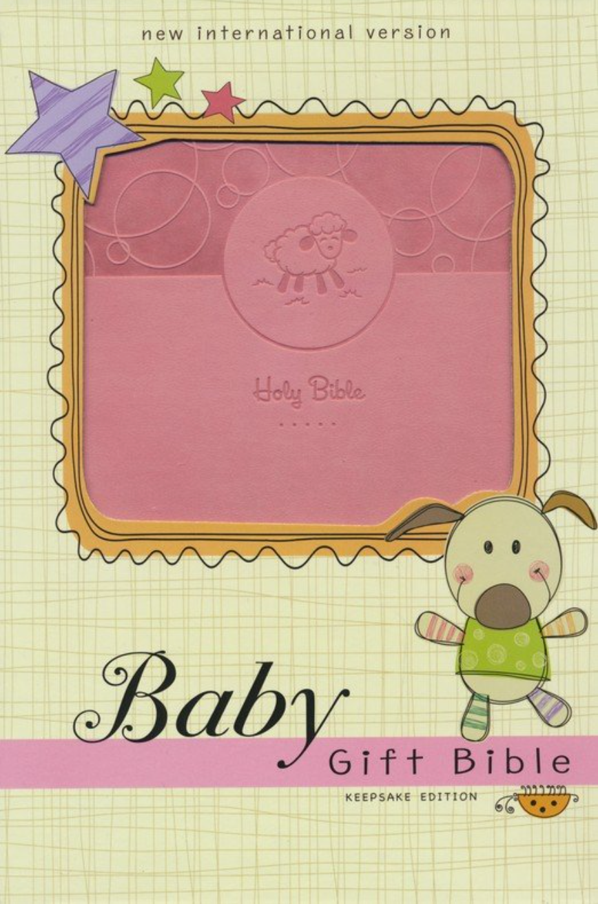 Baby Gift Holy Bible, Leathersoft, Pink, Comfort Print