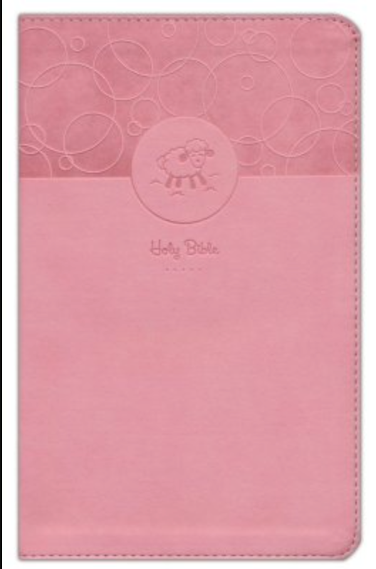 Baby Gift Holy Bible, Leathersoft, Pink, Comfort Print