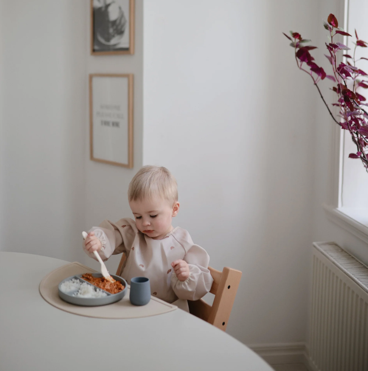 Long Sleeve Bib (Pastel Blooms)