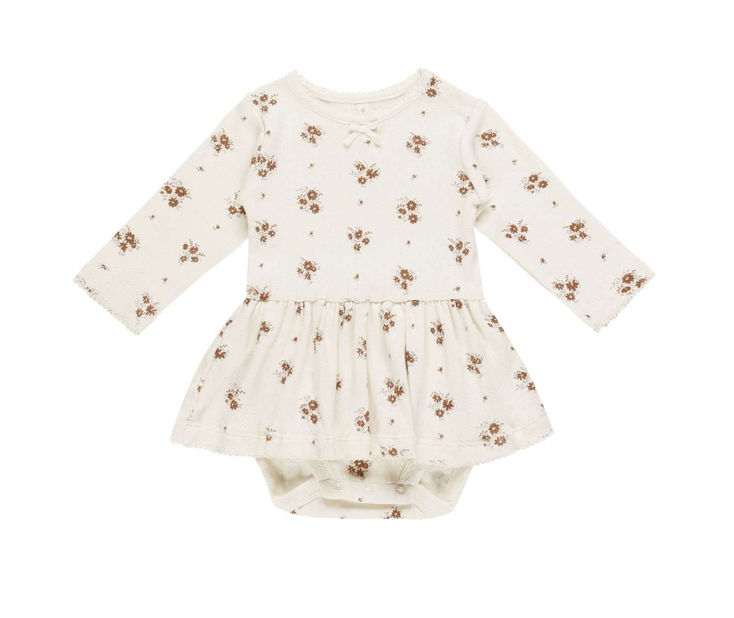 Pointelle Skirted Bodysuit || Autumn Flora