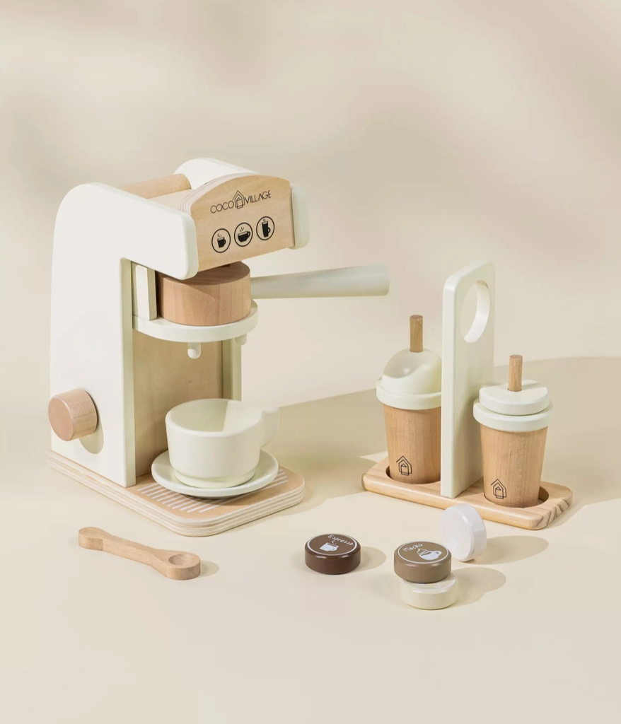 Wooden Coffee Maker Set - Foam