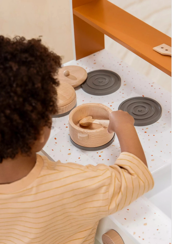 Wooden Pots and Pans Playset (6 Pcs)