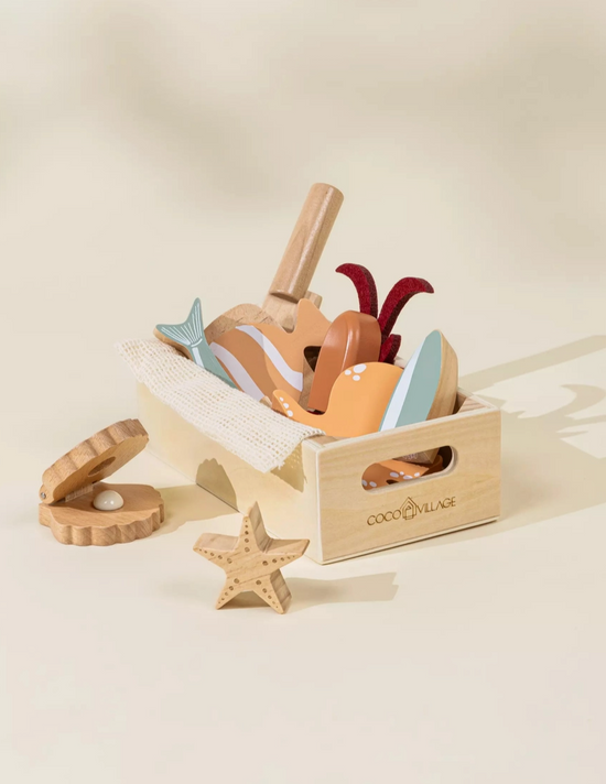 Wooden Seafood Playset