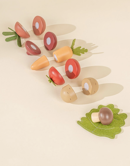 Wooden Vegetables Playset