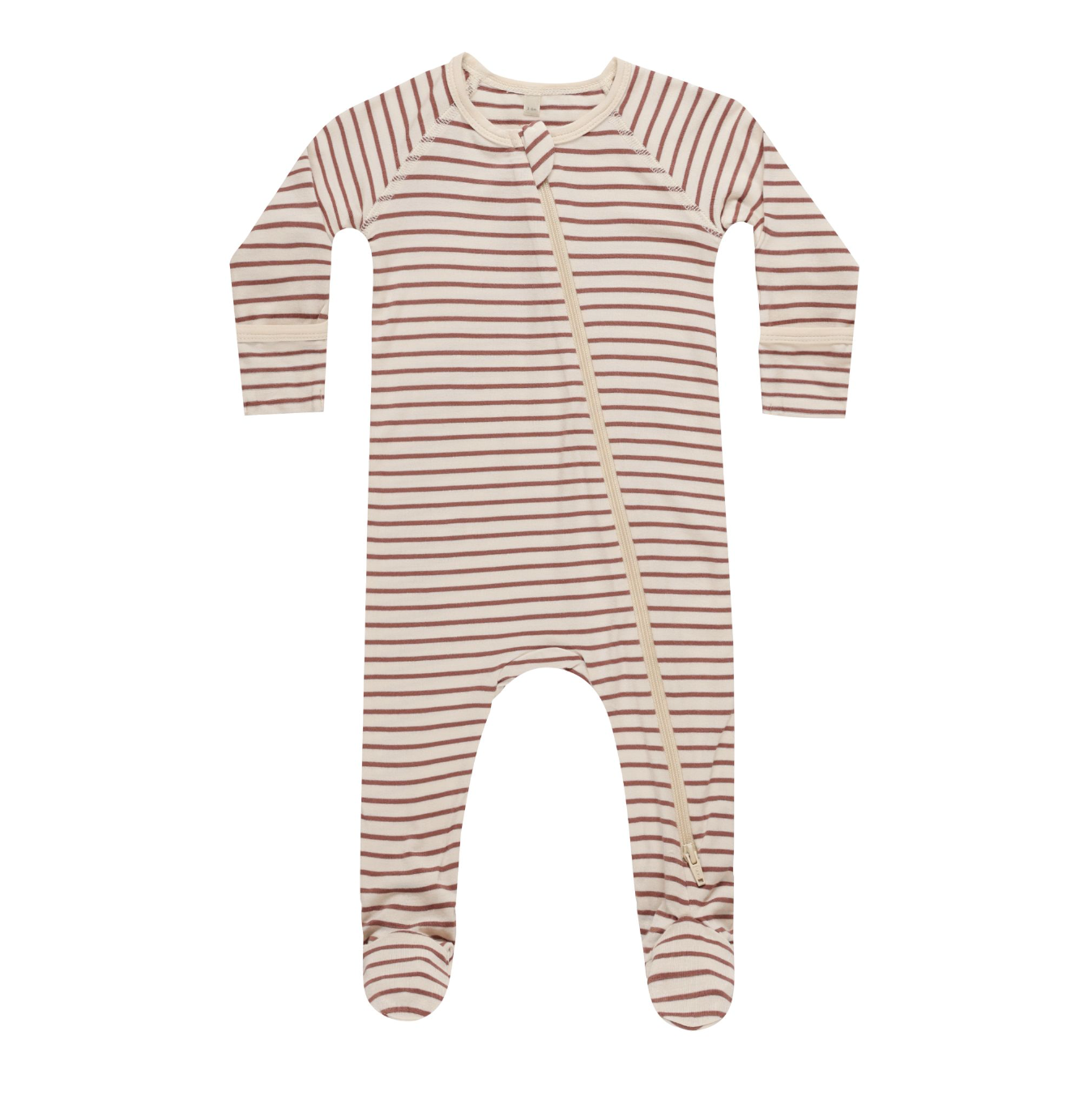 Bamboo Zip Footie || Candy Stripe