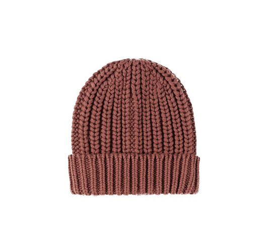 Chunky Knit Beanie || Cranberry